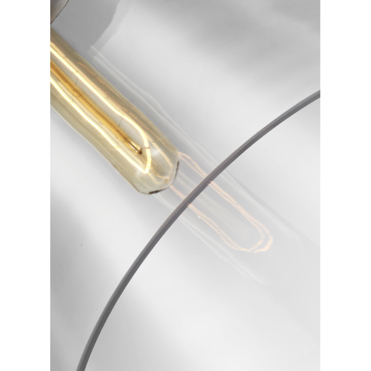 Atlantic Polished Nickel 1-Light Clear Glass Pendant