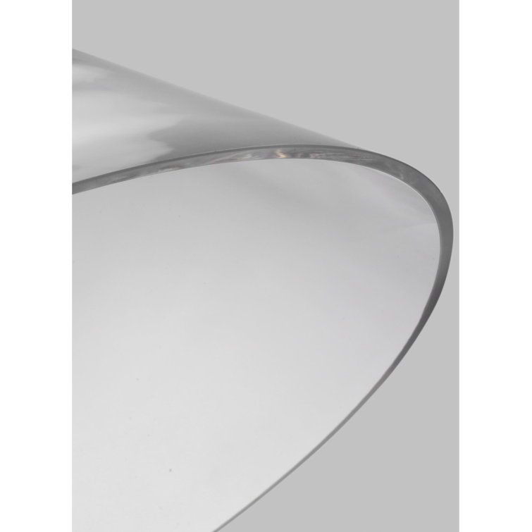 Burnished Brass and Clear Glass Modern Pendant Light
