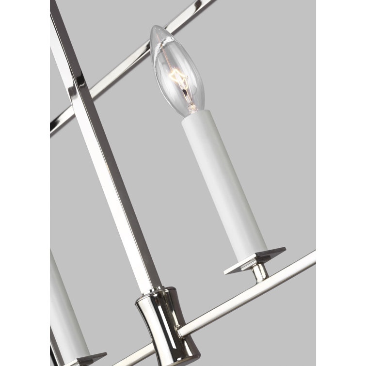 Polished Nickel 6-Light Indoor/Outdoor Linear Pendant