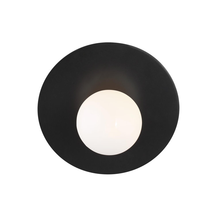 Modern Midnight Black Glass Globe LED Flush Mount Light