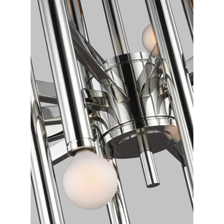 Beckham Art Deco Inspired 24-Light Multi-Tier Chandelier in Burnished Brass