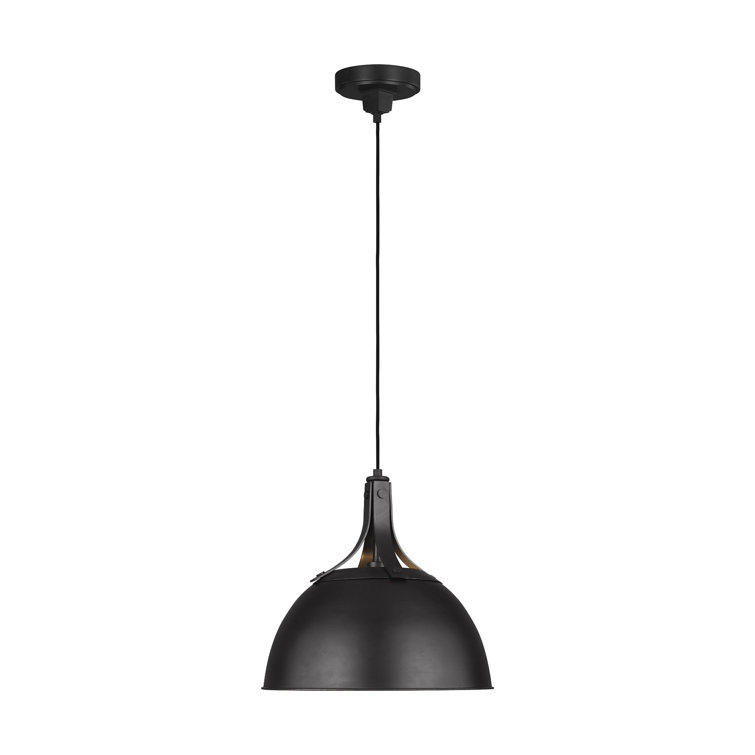 Aged Iron 15.87" Single Dome Pendant Light
