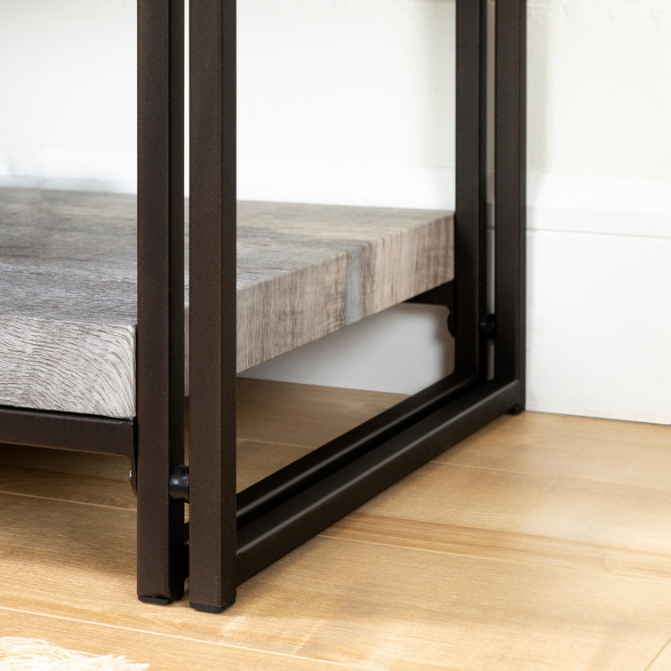 Driftwood Gray MDF and Metal TV Stand for 65" TVs