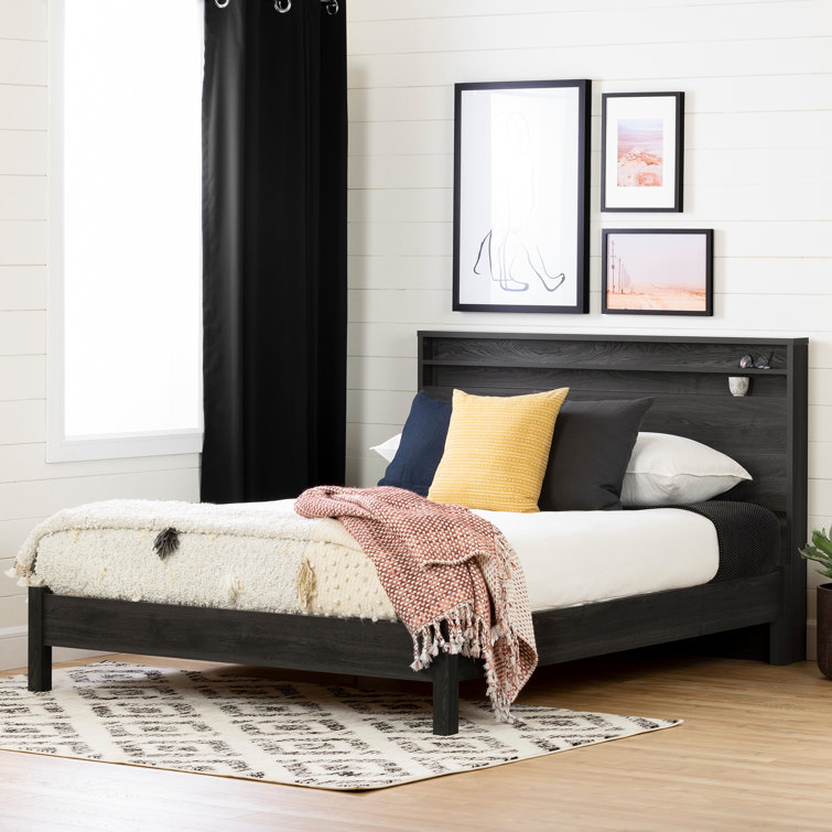 Gray Oak Queen Wood Frame Platform Bed
