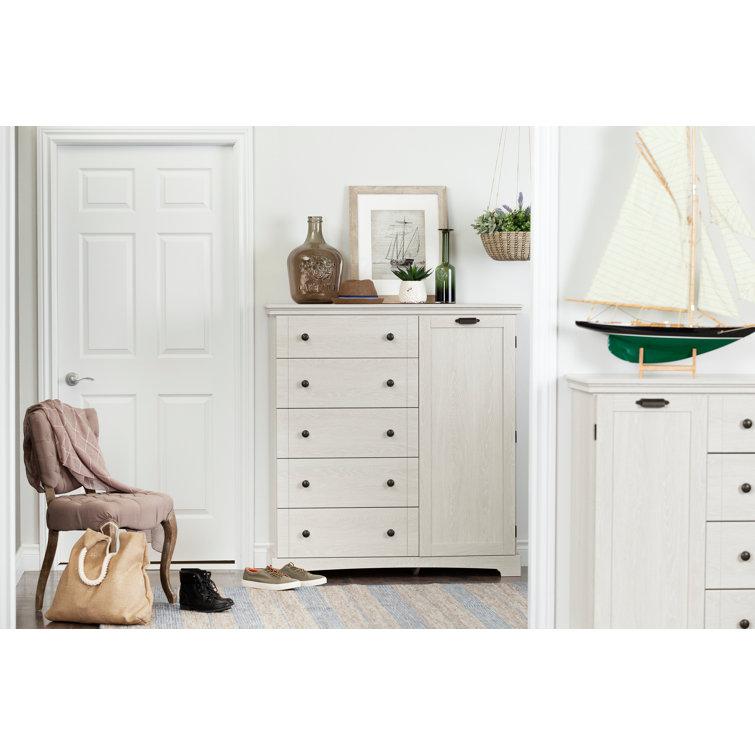 Winter Oak Cottage 5-Drawer Combo Dresser