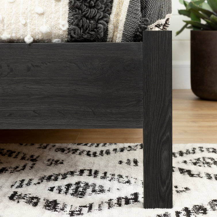 Gray Oak Queen Wood Frame Platform Bed