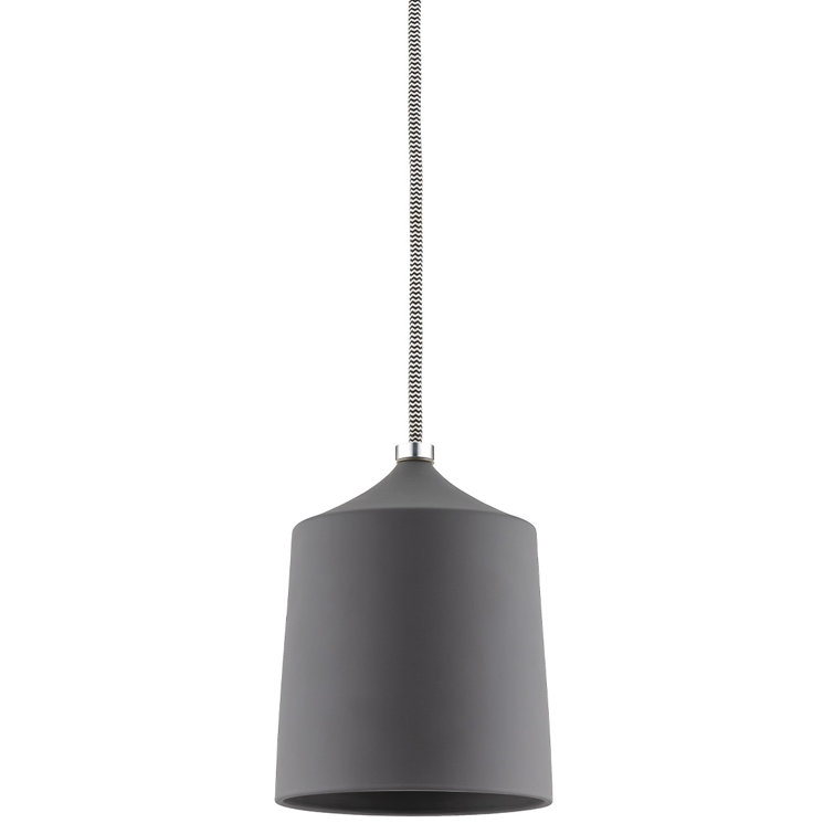 Luxe Aged Brass & Matte Black Ceramic Pendant Light