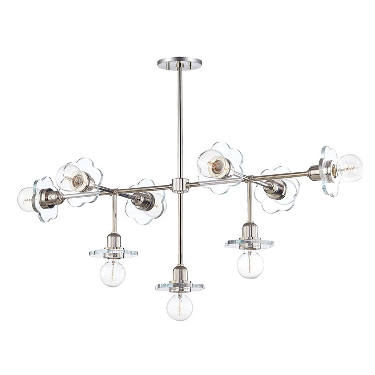Alexa Polished Nickel Sputnik 9-Light Chandelier