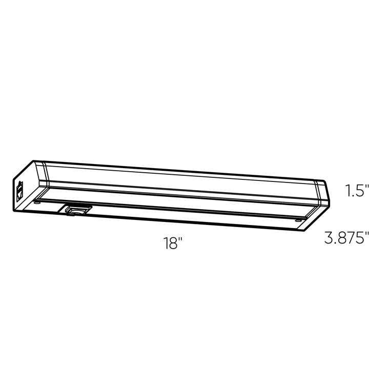 White 18'' LED Under Cabinet Light Bar