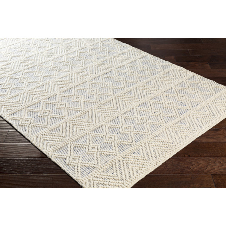 Antigo Gray and Cream Wool Bohemian Area Rug 8' x 10'