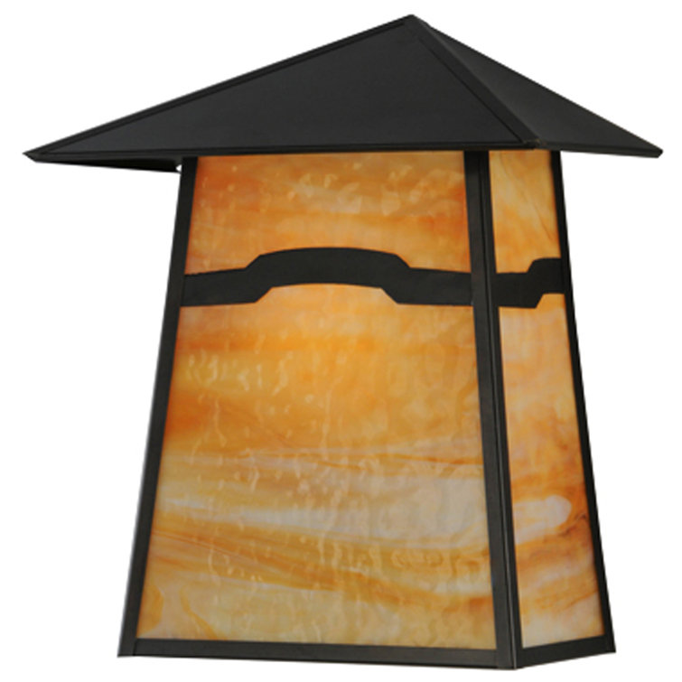 Rustic Brown Solid Brass 1-Light Outdoor Wall Sconce