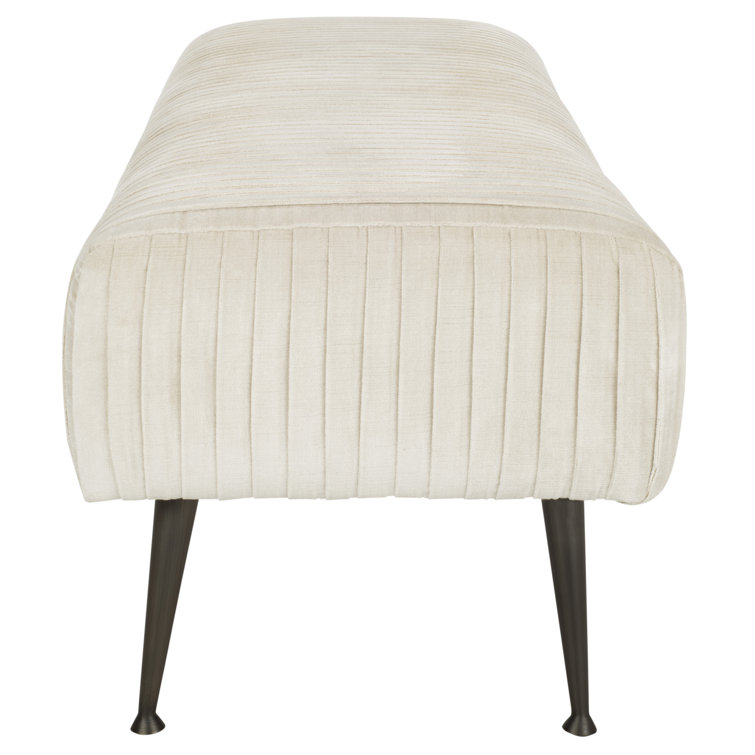 Giotto Cabernet Velvet Bench with Brass Legs