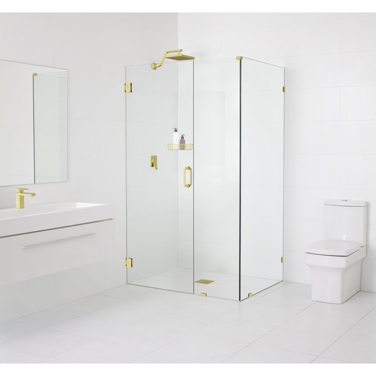 78" Frameless Glass Shower Enclosure with Matte Black Hardware