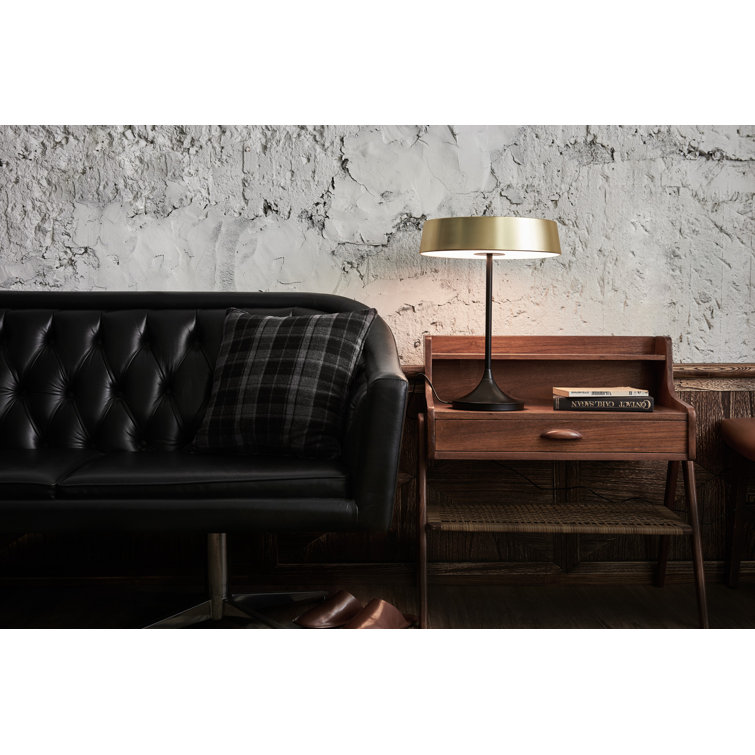 Seed Design 18'' Matte Brass and Black Modern LED Table Lamp