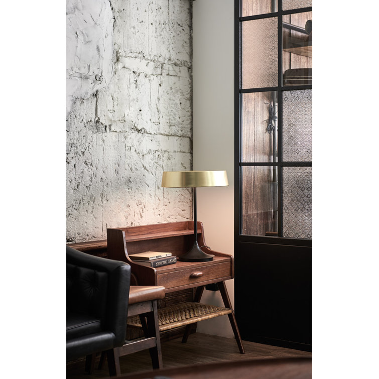 Seed Design 18'' Matte Brass and Black Modern LED Table Lamp
