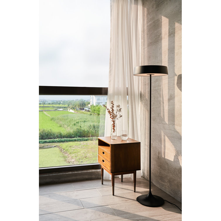 Seed Design 55'' Matte Black Traditional LED Floor Lamp