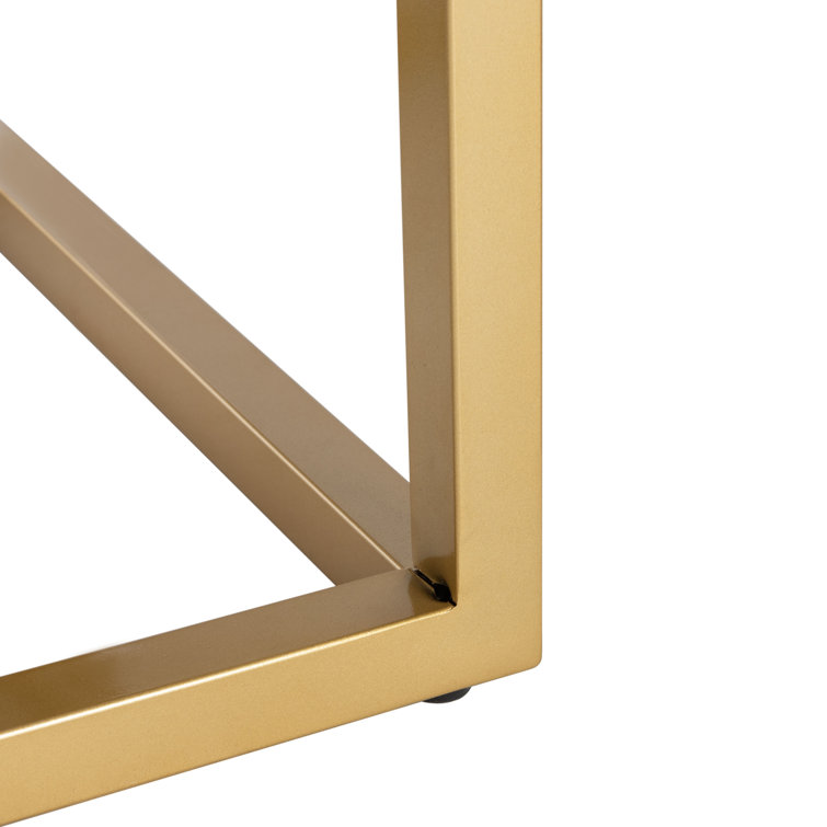 Estelle Transitional White 6-Drawer Dresser with Brass Accents