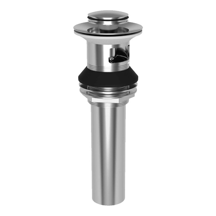 Polished Chrome Push Pop-Up Bathroom Sink Drain