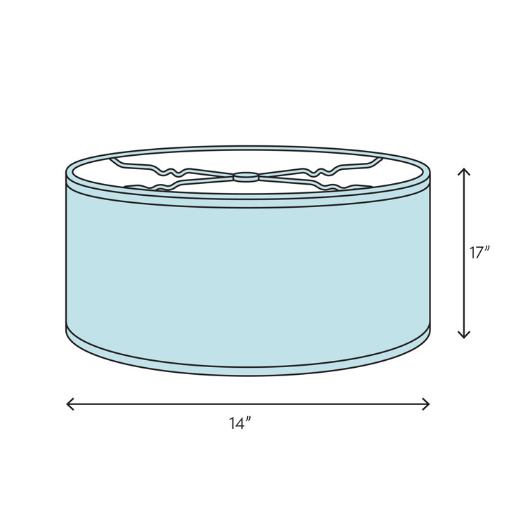 Oatmeal Linen Drum Lamp Shade with Nickel Washer Attachment