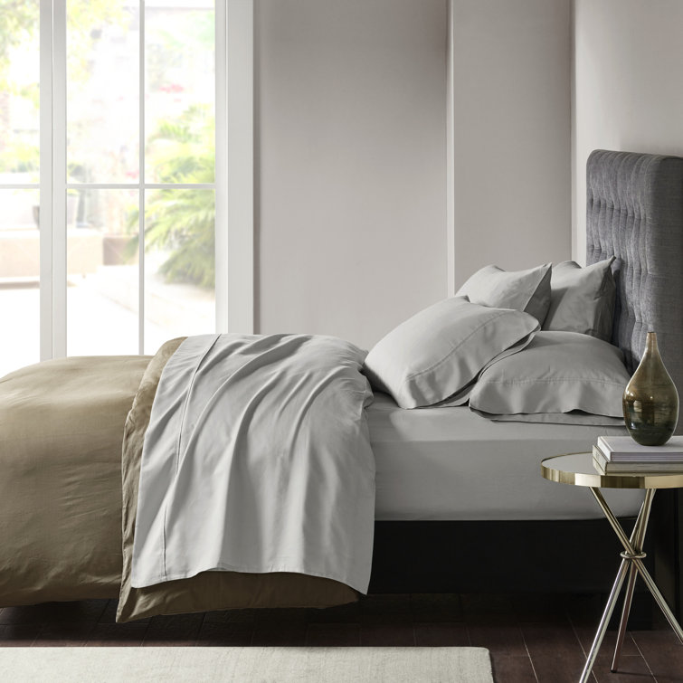 Gray King 800 Thread Count Cotton Blend Sheet Set