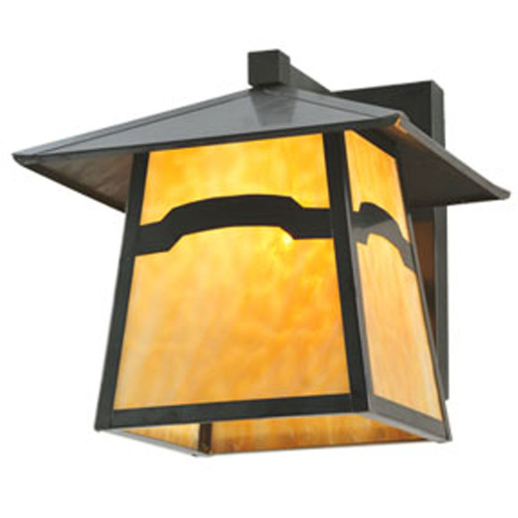 Mission Lodge 12" Handcrafted Brass Outdoor Wall Lantern