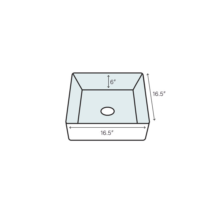 Clear Glass Square Vessel Sink with Chrome Faucet