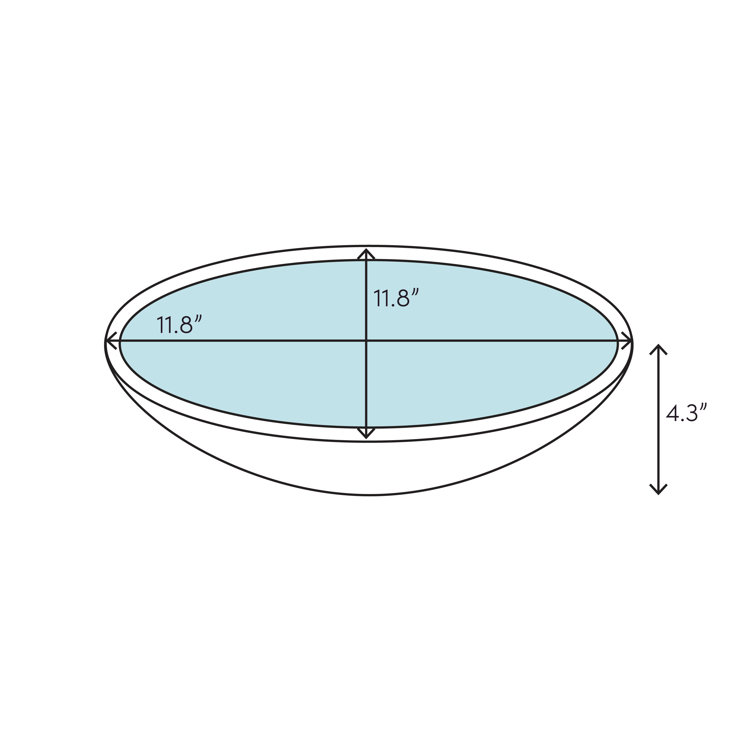 Frosted Glass Circular Above-Counter Bathroom Sink