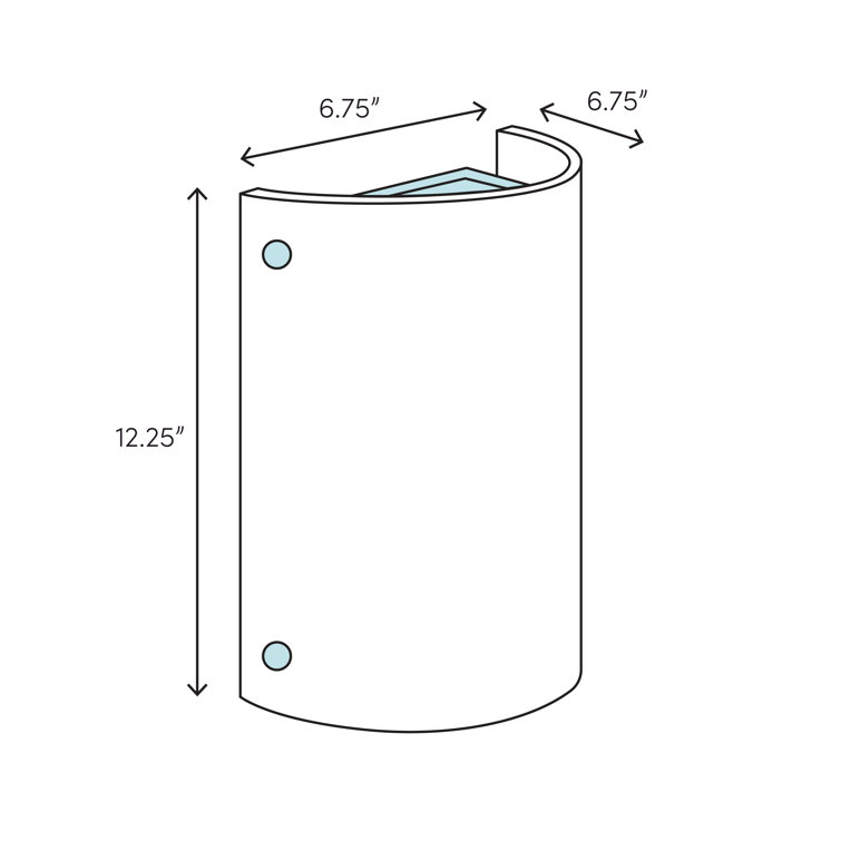 Bryce Minimalist Chrome Wall Sconce with Frosted Glass