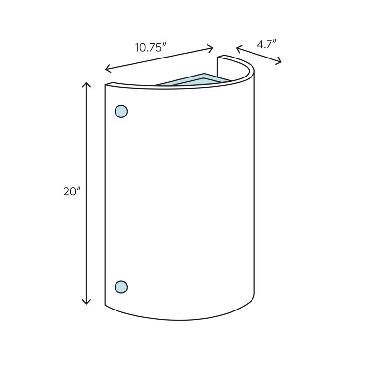 Nickel Dimmable Energy Star Wall Sconce, 20" Height