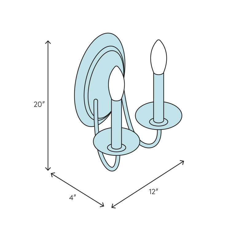 Polished Nickel 2-Light Dimmable Wall Sconce