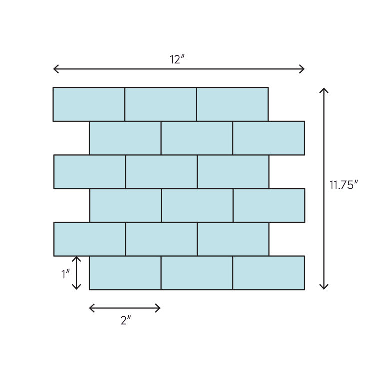 Gray and Blue Glass Mosaic Tile Sheet for Walls