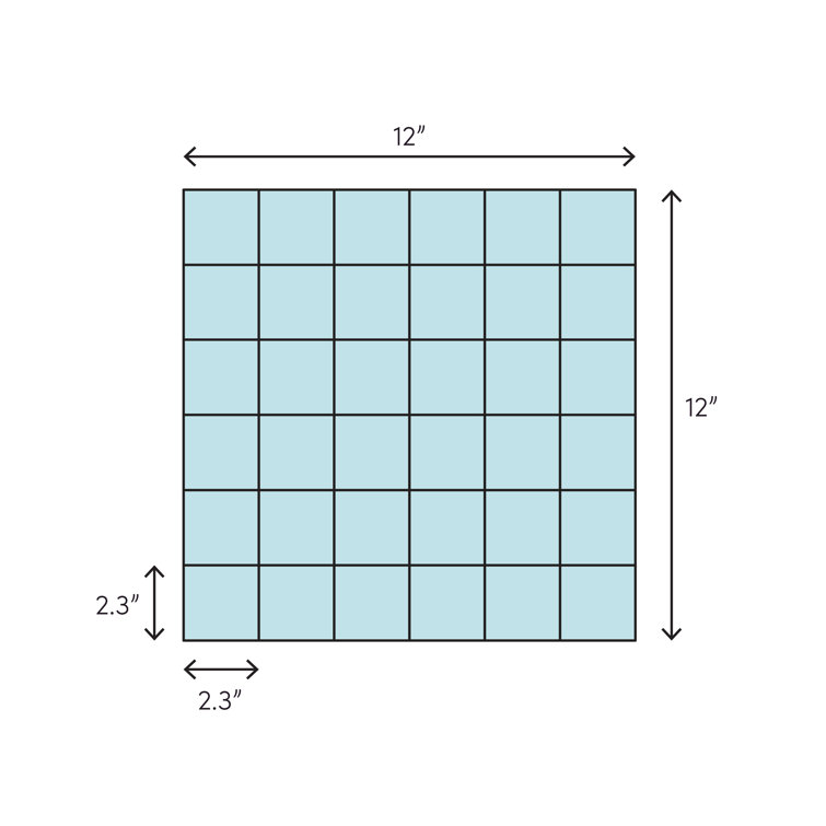 Coral Blue 12x12 Porcelain Mosaic Tile with Glossy Finish