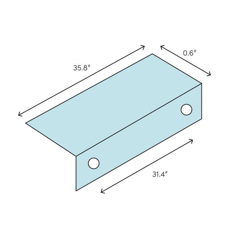 Austere 36" Aluminum Finger Pull Cabinet Handle