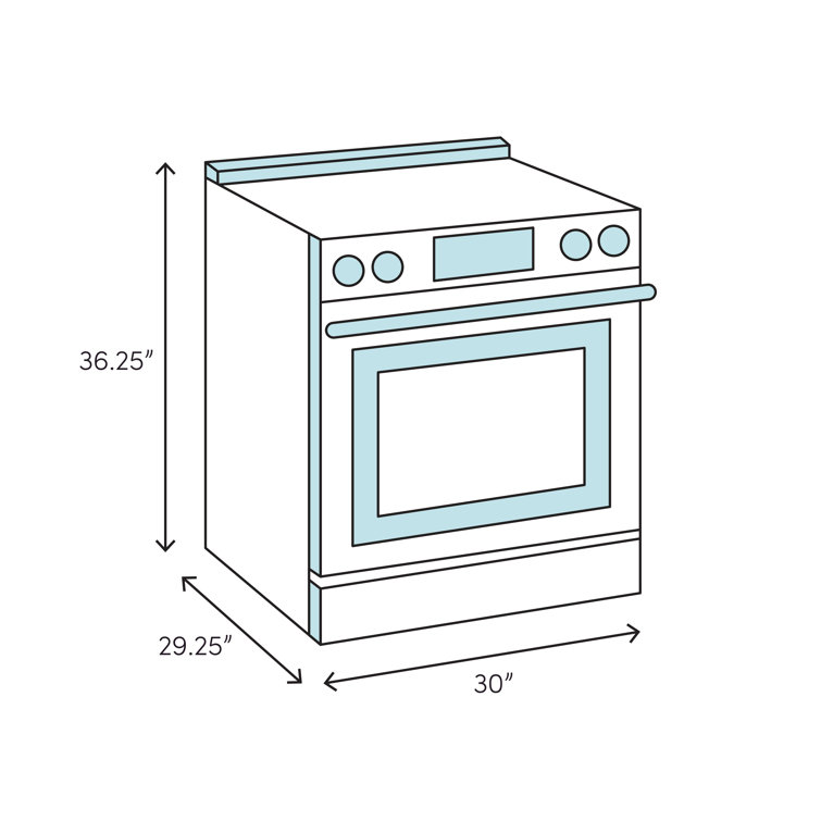 30" Stainless Steel Slide-In Gas Range with Griddle