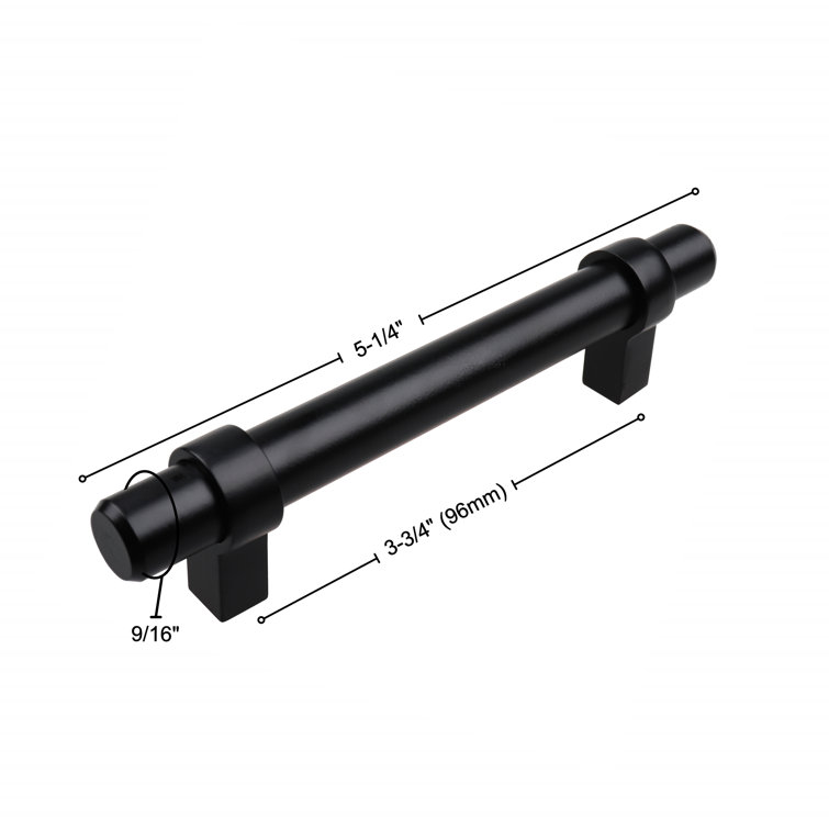 Matte Bronze Modern Bar Pull with Mounting Hardware