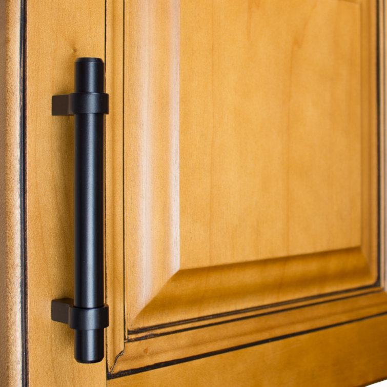 Matte Bronze Modern Bar Pull with Mounting Hardware
