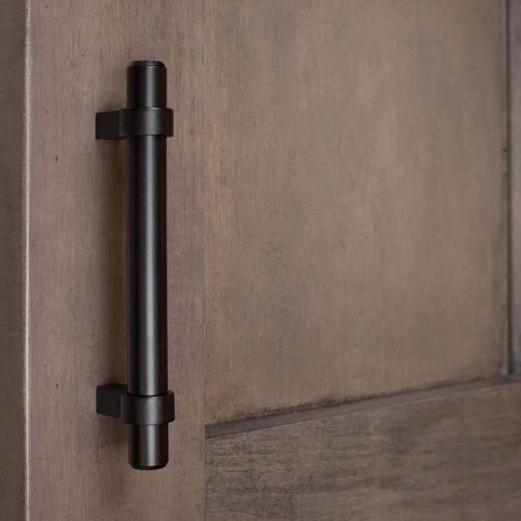 Matte Bronze Modern Bar Pull with Mounting Hardware