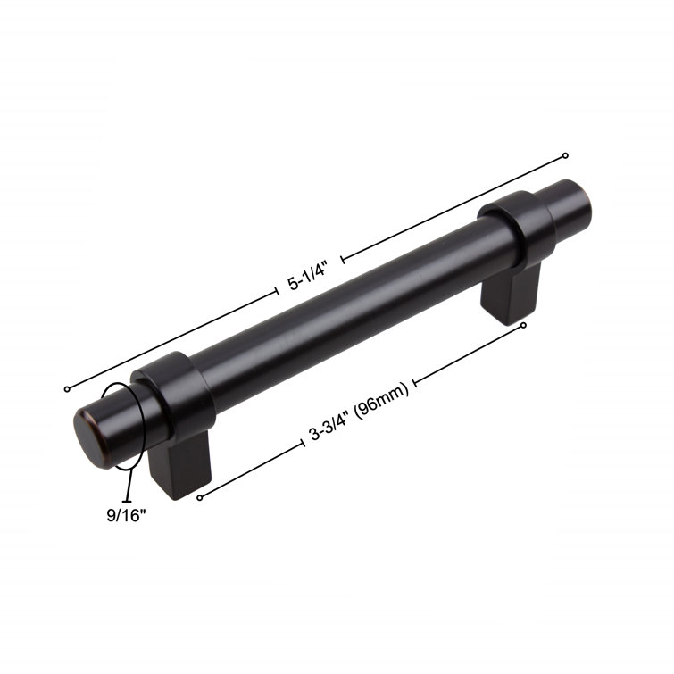 Oil Rubbed Bronze Modern Bar Pull with Mounting Hardware