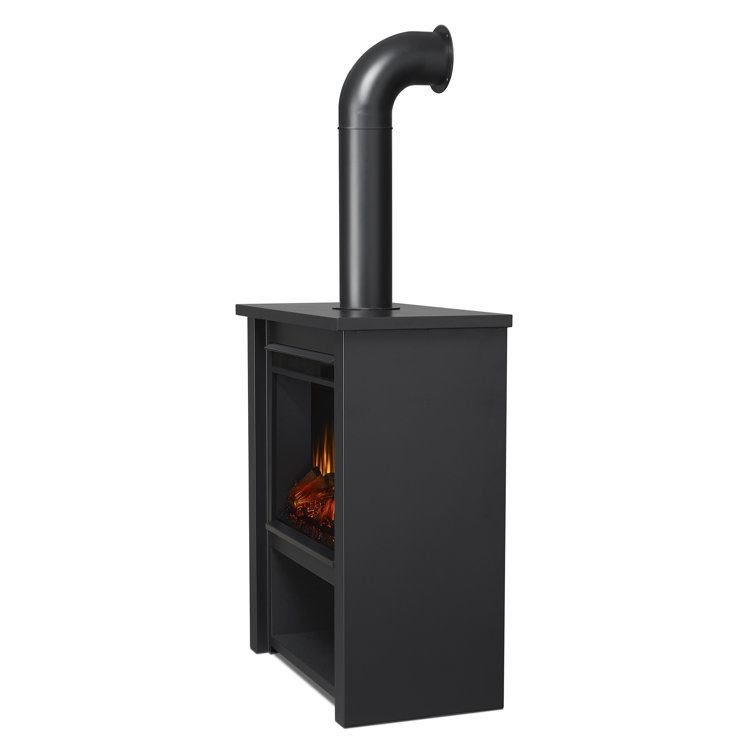 Hollis 32" Black Electric Fireplace with Mantel