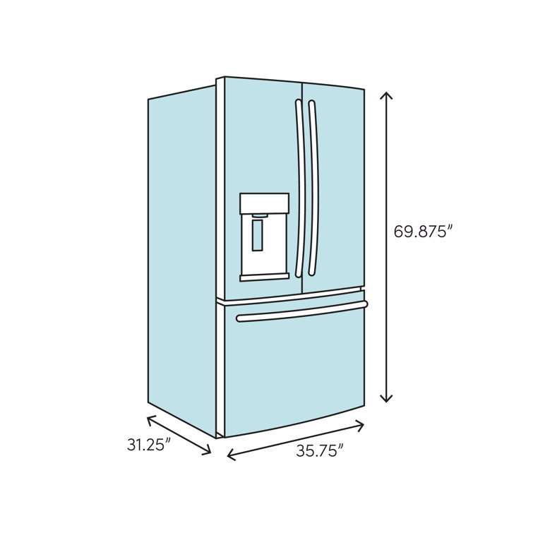 Matte Black Smart French Door Refrigerator with Hot Water Dispenser