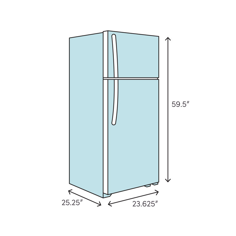24" Black Energy Star Top Freezer Refrigerator