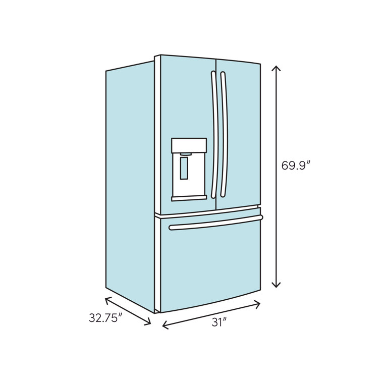 Matte White Smart French Door Refrigerator with Ice Maker