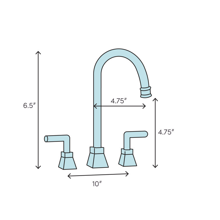 Polished Chrome Traditional Widespread Bathroom Faucet