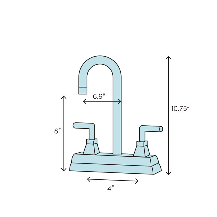 Heritage Brushed Brass 4" Centerset Traditional Bathroom Faucet