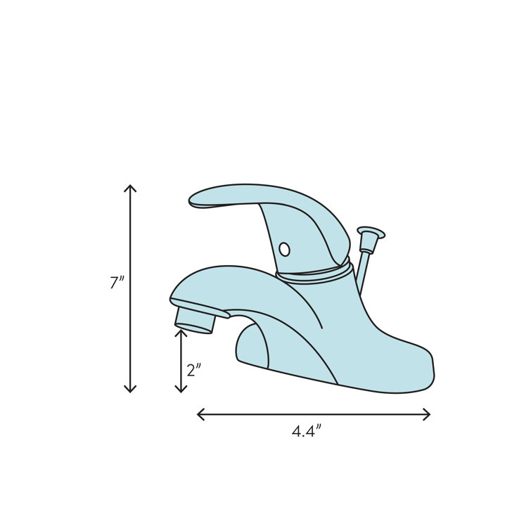 Chrome Single Handle Centerset Bathroom Faucet