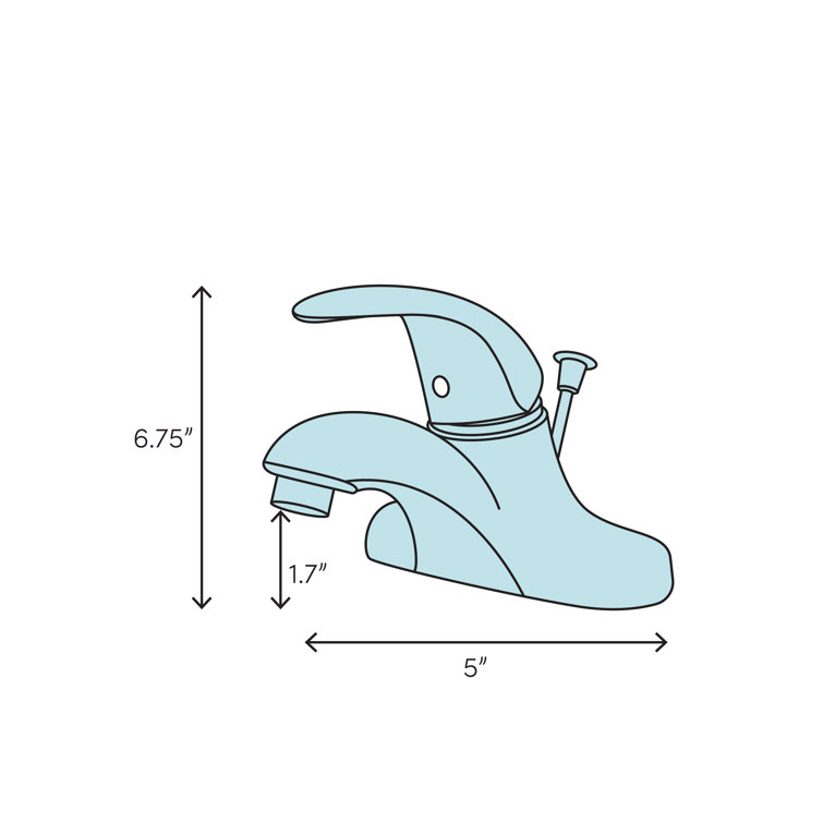 Stainless Steel Single Handle Centerset Bathroom Faucet