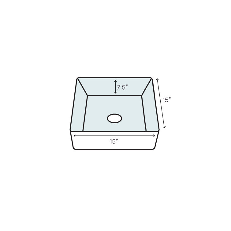 Modern Square 15" Copper Undermount Sink in Satin Nickel
