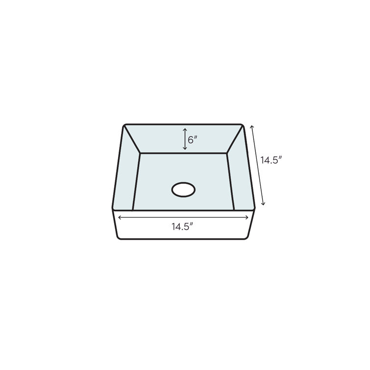 Rena 14.5'' Square Stainless Steel Undermount Kitchen Sink
