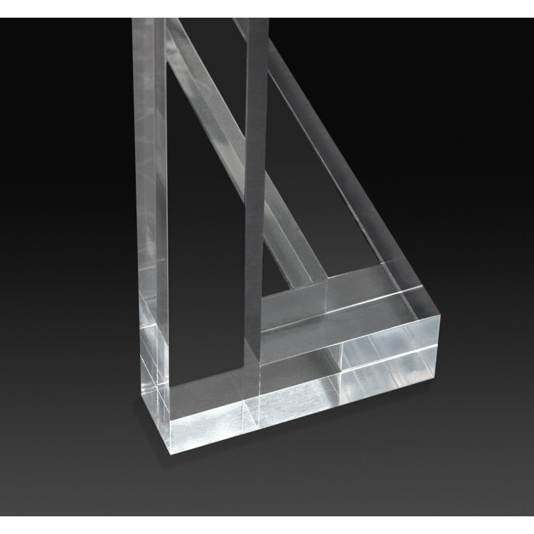 Sleek 62'' Rectangular Acrylic & Glass Coffee Table