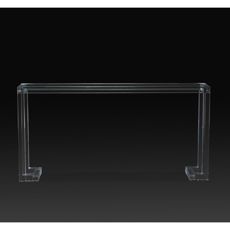 Ava Clear Glass Modern Console Table 30"H X 60"W X 10"D